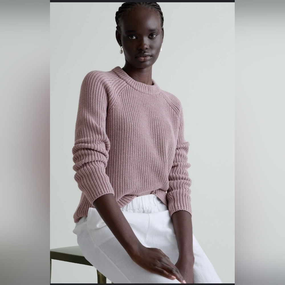 Lou & Grey Dusty Pink Crew Neck Sweater
